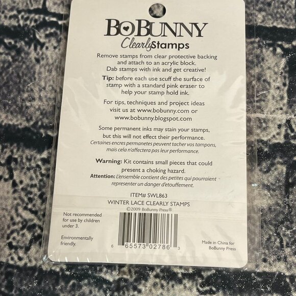 Bo Bunny WINTER LACE Snowflakes Clear Acrylic Stamps SWL863 - Picture 5 of 7